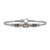 Regular Claddagh Silver Tone Bangle Bracelet by Luca and Danni