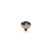 Black Diamond 10mm Rose Gold Interchangeable Top by Qudo Jewelry