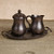 Antique Copper Cream & Sugar Set - GG Collection