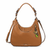 Brown Metal Bird Sweet Hobo Tote by Chala