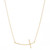 Necklace - Large brushed side cross (Gold) by Splendid Iris