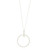 Necklace - Etched open circle with small bar (Silver) by Splendid Iris