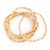 Bracelet - Set/5 oblong bead stretch bracelets (Gold) by Splendid Iris