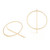 Earrings - Contemporary open circle with angle pull through (Gold) by Splendid Iris