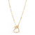 Necklace - Delicate link chain with toggle in front and open heart (Gold) by Splendid Iris