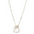Necklace - Delicate link chain with toggle in front and open heart (Silver) by Splendid Iris