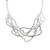 Collier Necklace Silver Short Necklace With Worn Metal Layered Heart Shape Pieces by Caracol