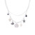 Collier Necklace Silver 2 Row Chain With Natural Shell And Assorted Charms by Caracol