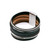 Bracelet Black & Silver Large Single Multistrand Bracelet With Metal Beads by Caracol
