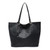 Iris Soft Vegan Leather Tote With Snap Closure And Inner Crossbody In Black by Jen & Co.