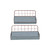 Galvanized Metal Wall Iron Shelves With Wired Back, Set of 2, Gray