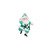 Bright Teal Santa Ornament by One Hundred 80 Degrees