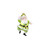 Bright Lime Green Santa Ornament by One Hundred 80 Degrees