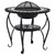 Mosaic Fire Pit Table Black and White 26.8" Ceramic