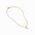 Julie Vos Gold/Pearl with CZ Juliet Delicate Necklace