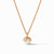Julie Vos Gold/Pearl with CZ Juliet Delicate Necklace