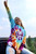 Desert Rainbow Tie Dye Oversized Hoodie - XS by Ivory Ella