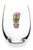 Pink and Green Flip Flop Jeweled Stemless Wine Glass by The Queens' Jewels