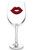 Red Lips Jeweled Stemmed Wine Glass by The Queens' Jewels