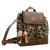 Kourtney Two Tone Backpack With Multi Color Tassels In Cheetah-Khaki/Brown by Jen & Co.