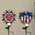 15.3-Inch Solar Lighted Metal Patriotic Memorial Yard Stake - "God Bless Our Veterans" - Battery Operated by Garden Meadows