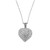 Rhodium Medium Size Heart Pendant Necklace by Kelsey B