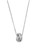 Rhodium Two Interlocking Circles Pendant Necklace by Kelsey B