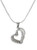Rhodium 3D Heart Pendant Necklace by Kelsey B