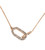 Rose Gold Interlocking Ovals Pendant Necklace by Kelsey B