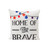 16-Inch Lighted Americana Pillow - "Home of The Brave" - Battery Operated by Gerson Company