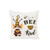 16-Inch Fabric Bee Design Pillow - "Bee Kind" by Gerson Company