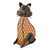 15.5-Inch Solar Lighted Metal Orange Cat - Battery Operated by Garden Meadow