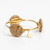 Small Tan Round Jasper Standard 7.5" Bangle by Bourbon and Boweties