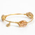 Extra Small Champagne Oval Agate Standard 7.5" Bangle by Bourbon and Boweties