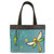 Dragonfly Big Tote with Keychain - Turquoise