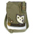 Hoohoo Owl Patch Crossbody Bag - Dark Olive