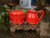 Red Cream and Sugar Set