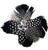 Black Speckled Flower Feather Accessory (Headband)