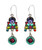 Multi-Color Circle Drop Earrings 7315 - Firefly Jewelry