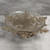 20in Brown Pedestal Charger w/Taupe Glass Platter