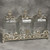 3pc Glass Canisters w/Silver Metal Tray