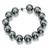16" Steel Grey Hot Girls Pearls Necklace w/Travel Purse