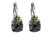 Square cut French Wire Earrings - Black - John Medeiros