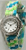 Style 11 Green and Blue Striped Slim Band Jelly Watch