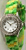 Style 8 Yellow and Green Striped Slim Band Jelly Watch