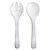 Campania White Salad Servers by Le Cadeaux
