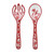 Jardin Red Salad Serving Sets by Le Cadeaux