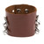 Dark Chestnut Wide Cuff - Silver Finish - Lenny & Eva