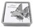Butterfly Beaded Napkin Box by Mariposa