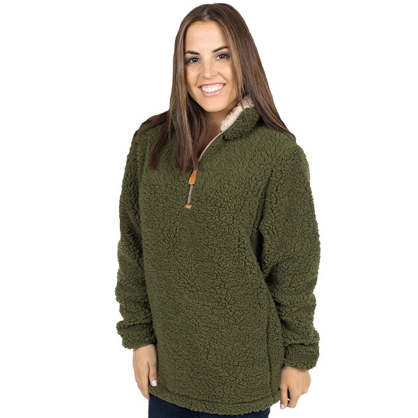 mens grey sherpa pullover